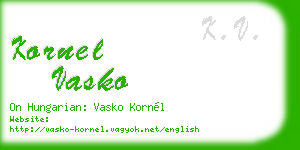 kornel vasko business card