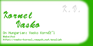 kornel vasko business card